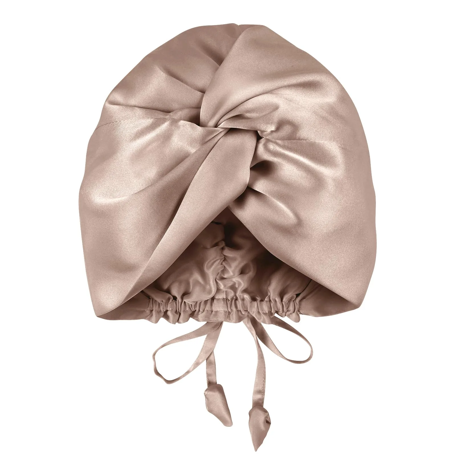 Detail view of private label silk sleep caps for private label silk care brands