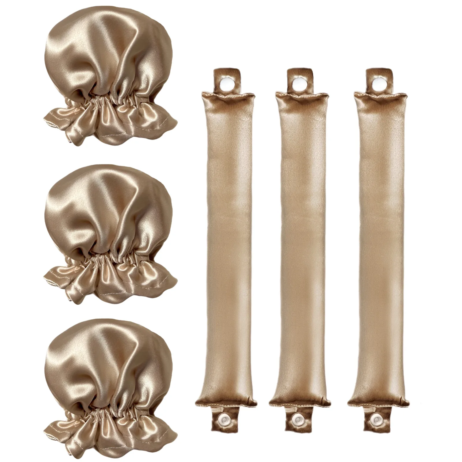 Packaging of silk heatless hair curlers for private label silk care brands