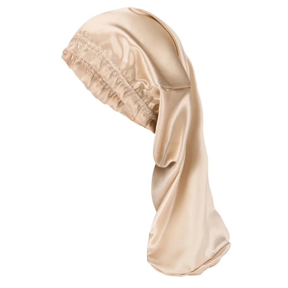 Extra-long double-layer silk bonnet for wig brands with custom color and gift box packaging review