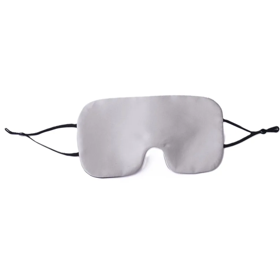 U-shaped adjustable silk sleep mask with ear-loop straps for private label beauty, travel, spa, and gift brand programs