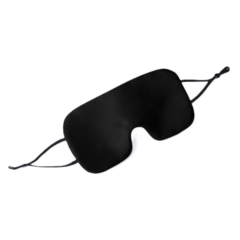 Black U-shaped adjustable sleep mask style for custom private label travel, spa, beauty, and gift brand programs