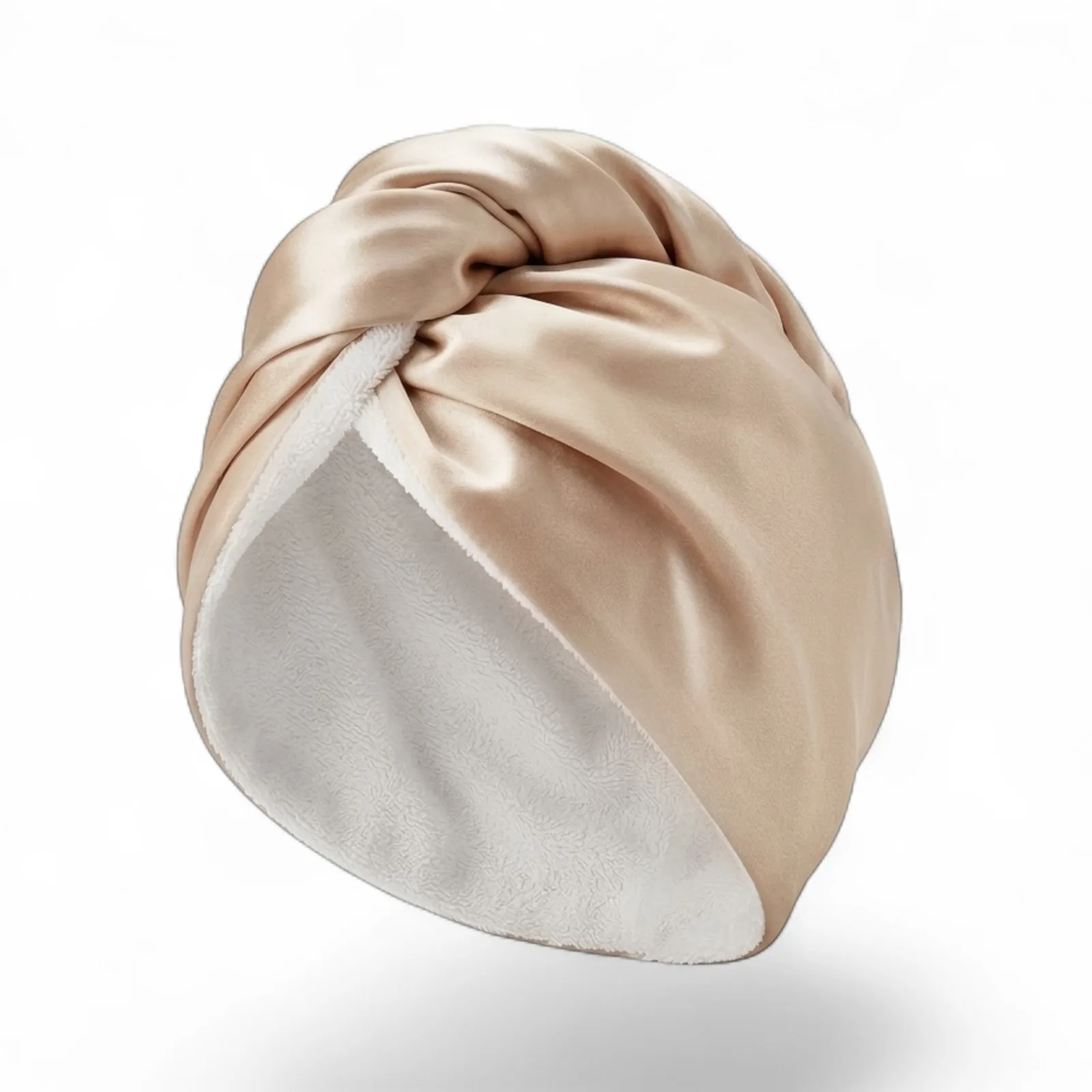 Detail view of silk hair towels for private label silk care brands