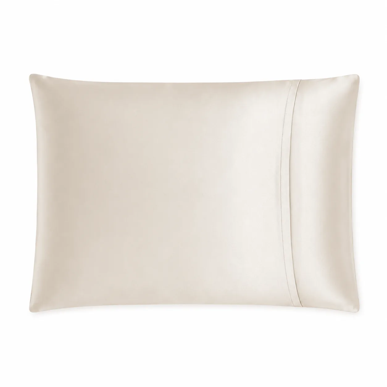 Champagne private label envelope silk pillowcase with clean flap closure and gift box packaging direction