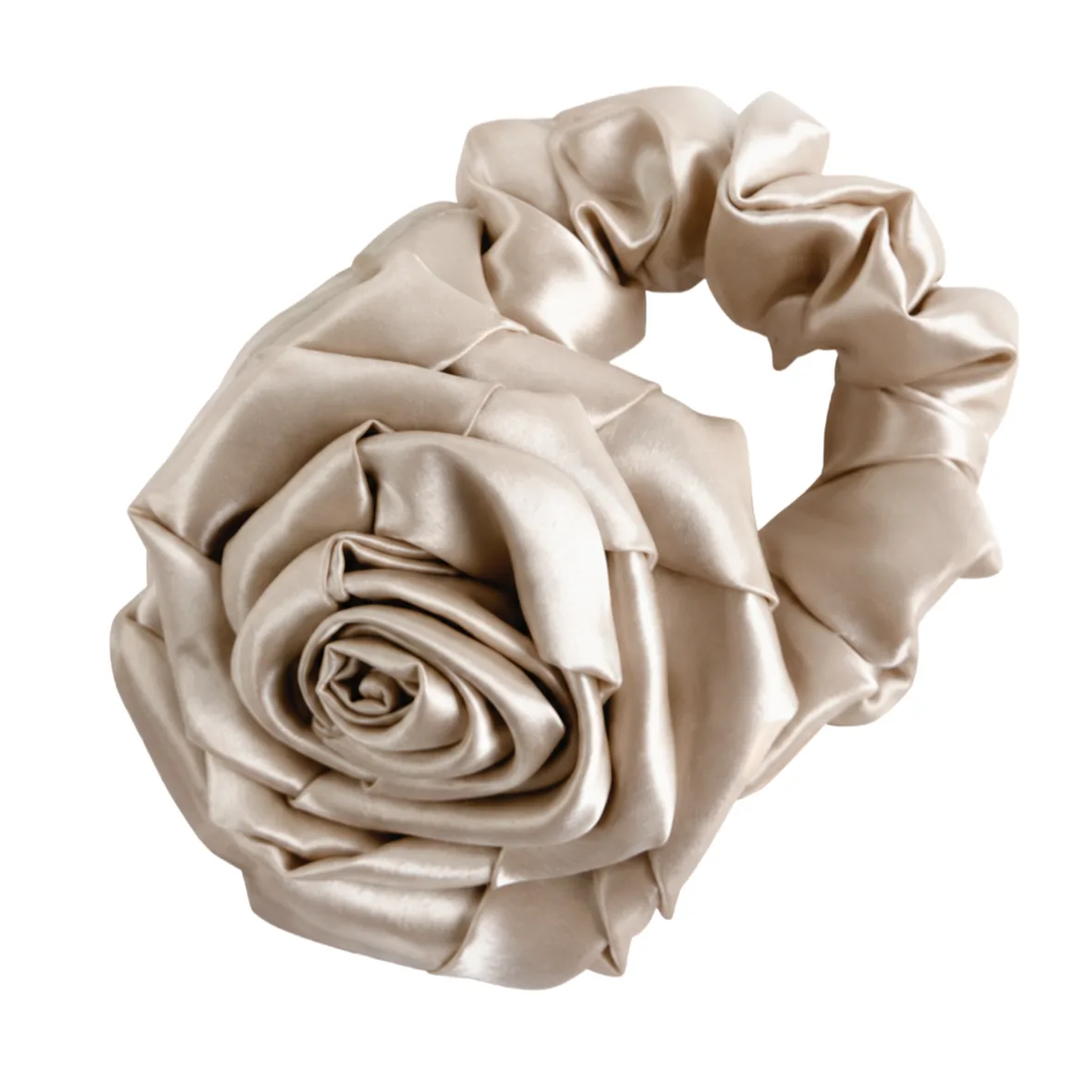 Silk Rose Scrunchies private label custom silk scrunchies style image
