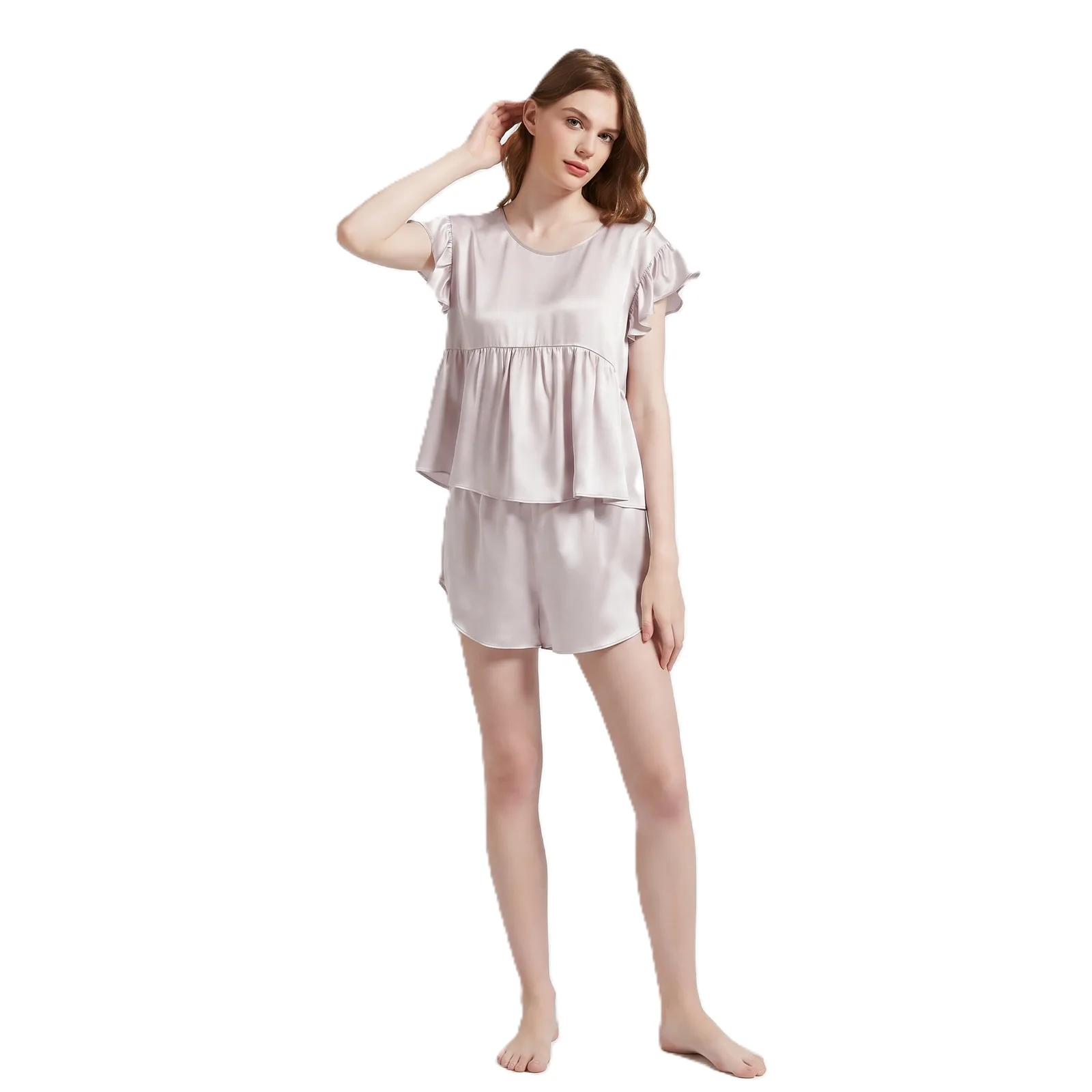 Color variant of silk loungewear supplier for private label silk care brands