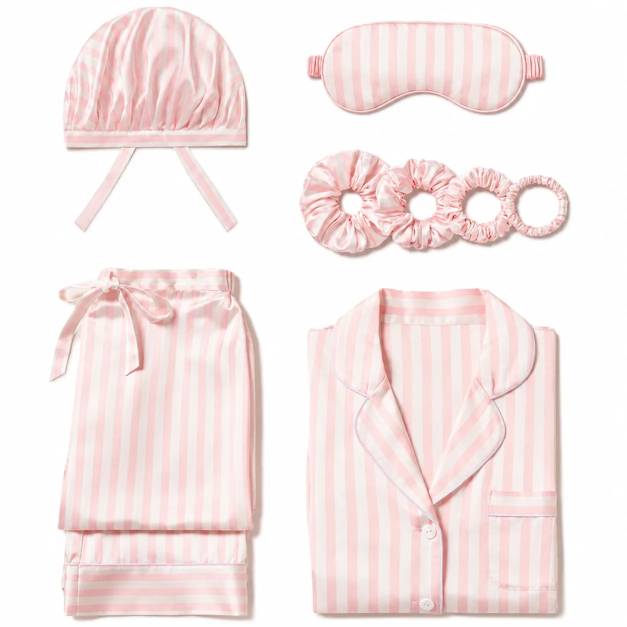 Detail view of silk gift sets for private label silk care brands