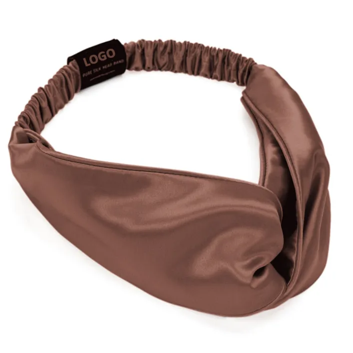 Knotted silk headband direction for private label silk product customers