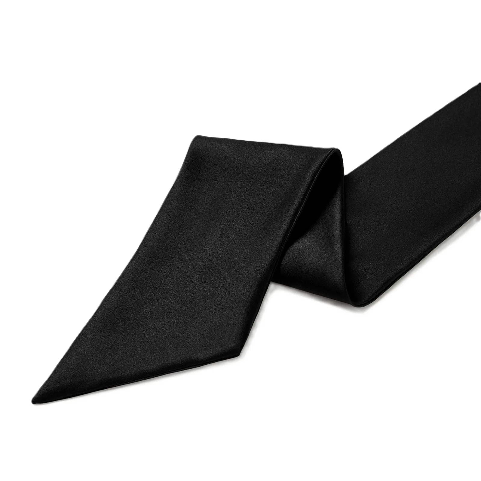 Black silk-style hair scarf detail for private label beauty and hair care brand customization
