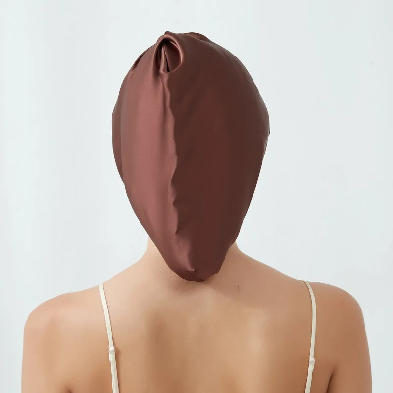 Crossover Band Turban Silk Sleep Cap detail view