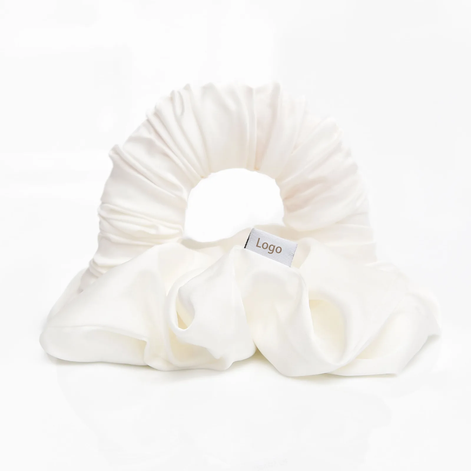 Ivory silk heatless curler set with custom logo label for private label hair care and gift programs