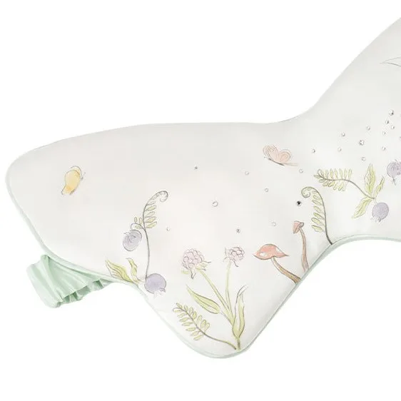 Butterfly Botanical Print Silk Sleep Mask detail view