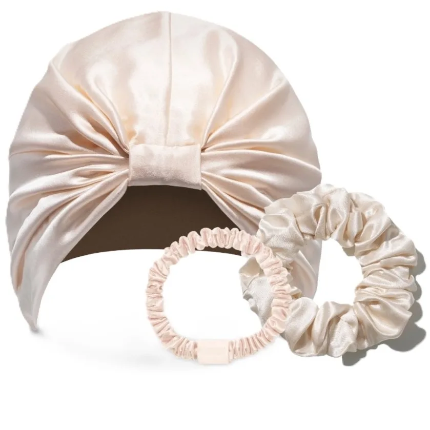 Silk Sleep Turban Cap and Scrunchie Set color variant