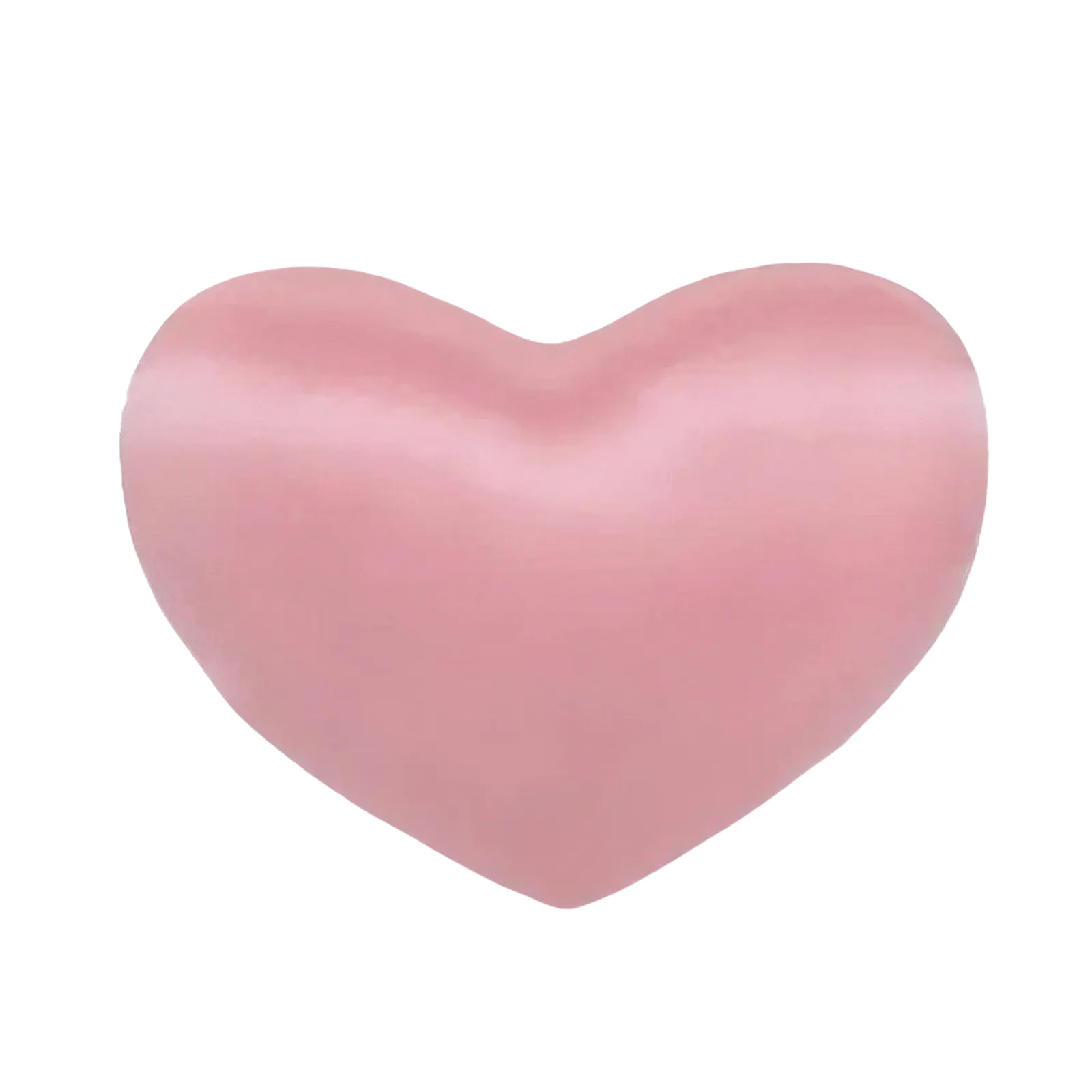 Blush pink heart-shaped mulberry silk decorative pillow for kids private label brand programs