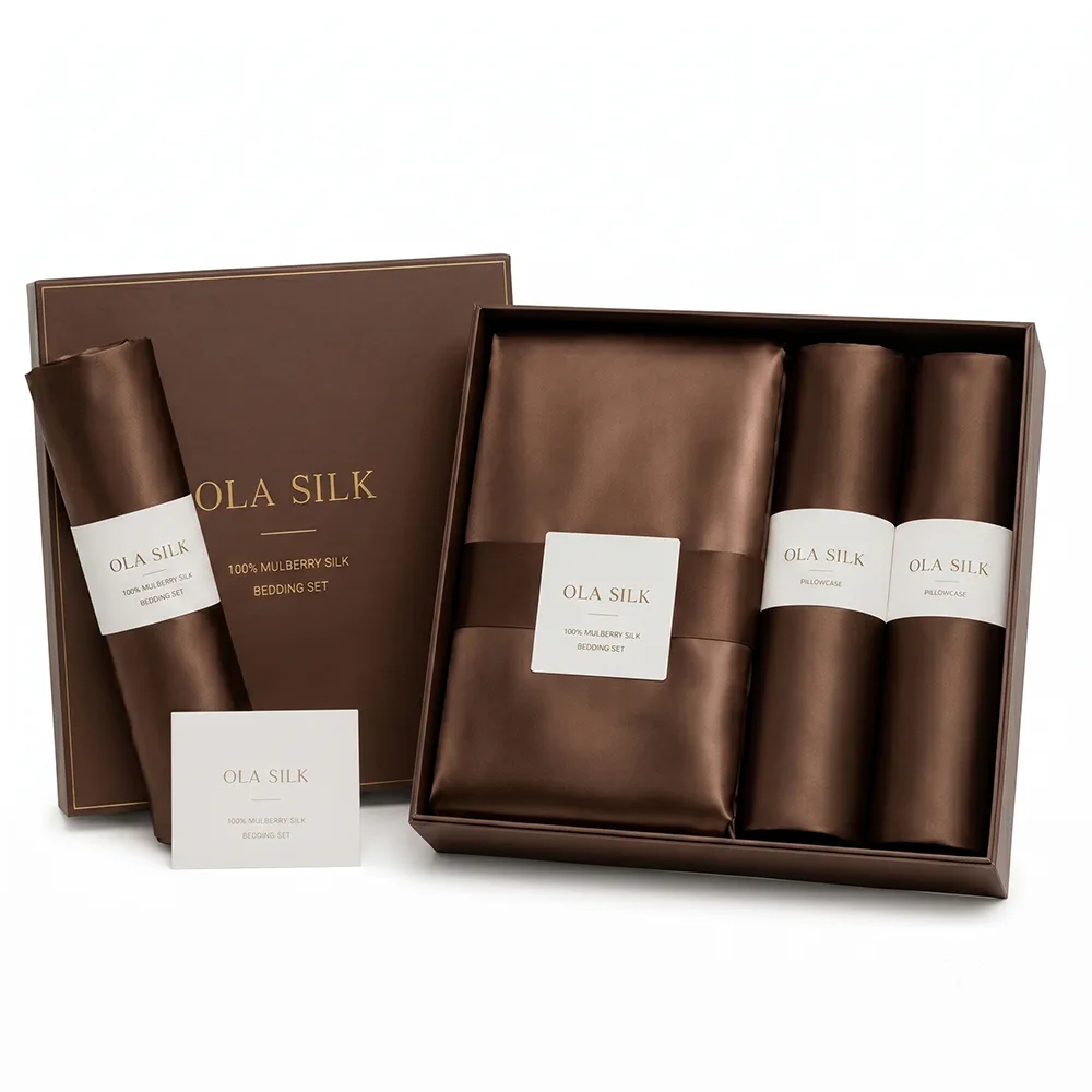Emballage de coffrets cadeaux en soie pour marques beauté et retail