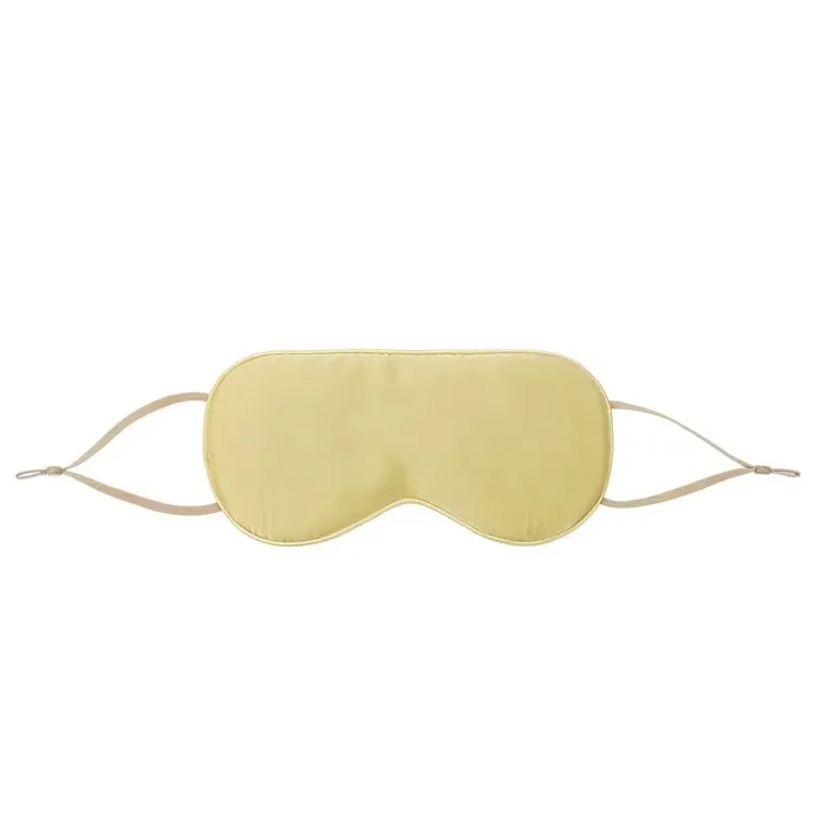 Pale yellow custom silk sleep mask color variant for private label palette planning and seasonal color testing