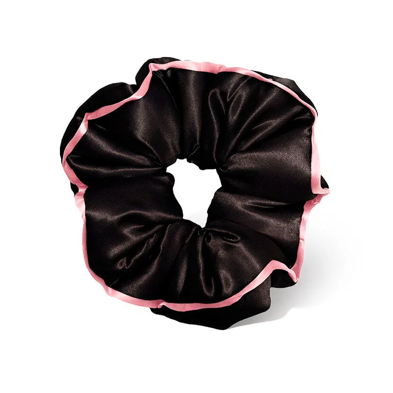 Color variant image showcasing a custom silk scrunchie designed for private label brands