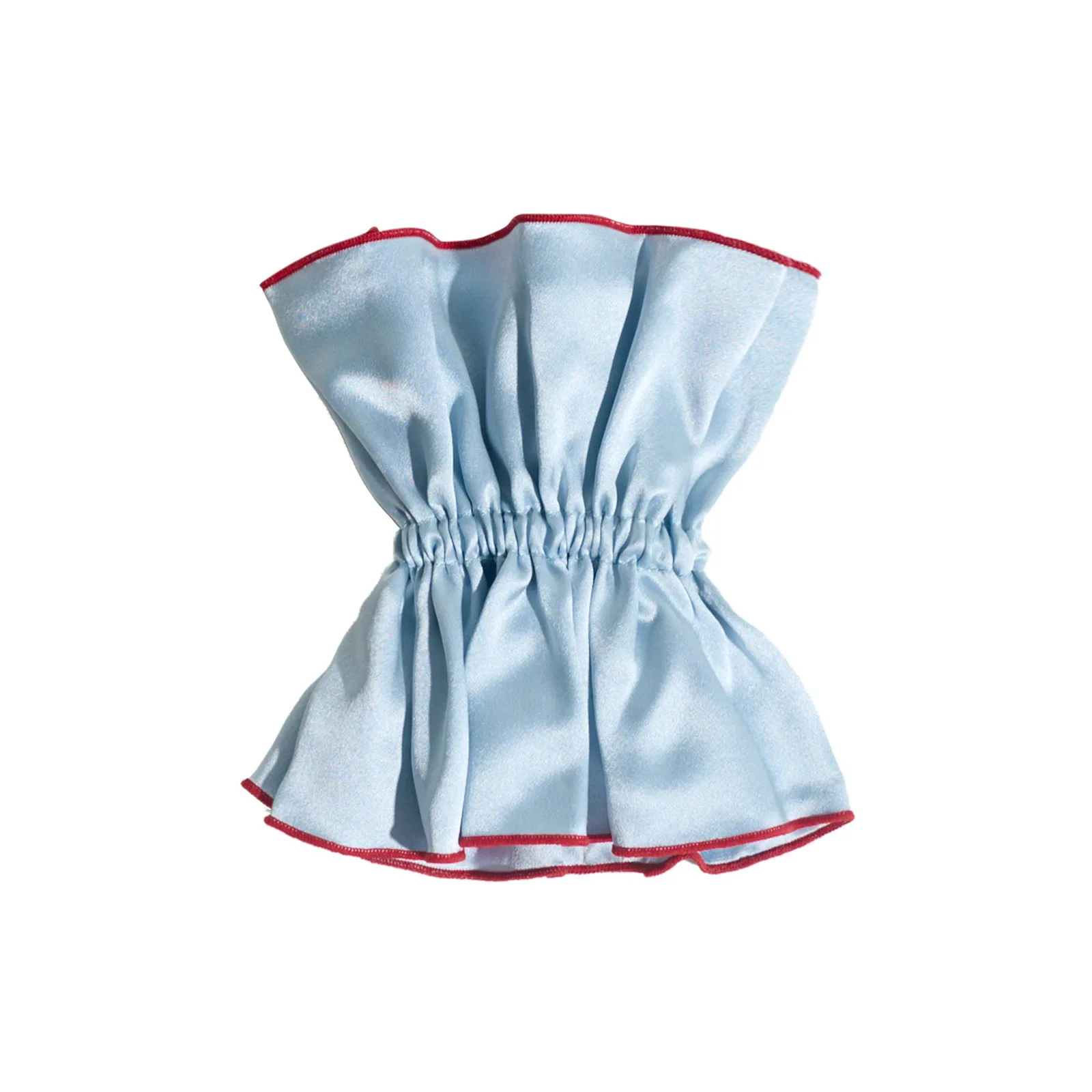 Double Layer Silk Scrunchie with Contrast Trim color variant