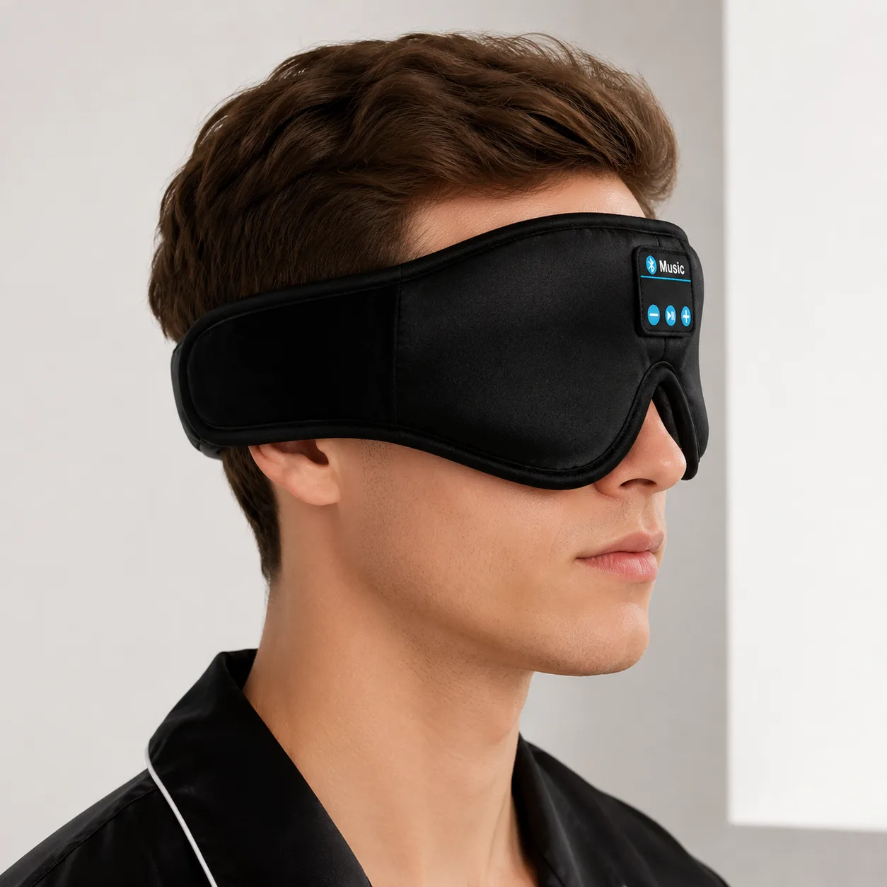 Bluetooth Silk Sleep Mask with Wireless Speakers detail view