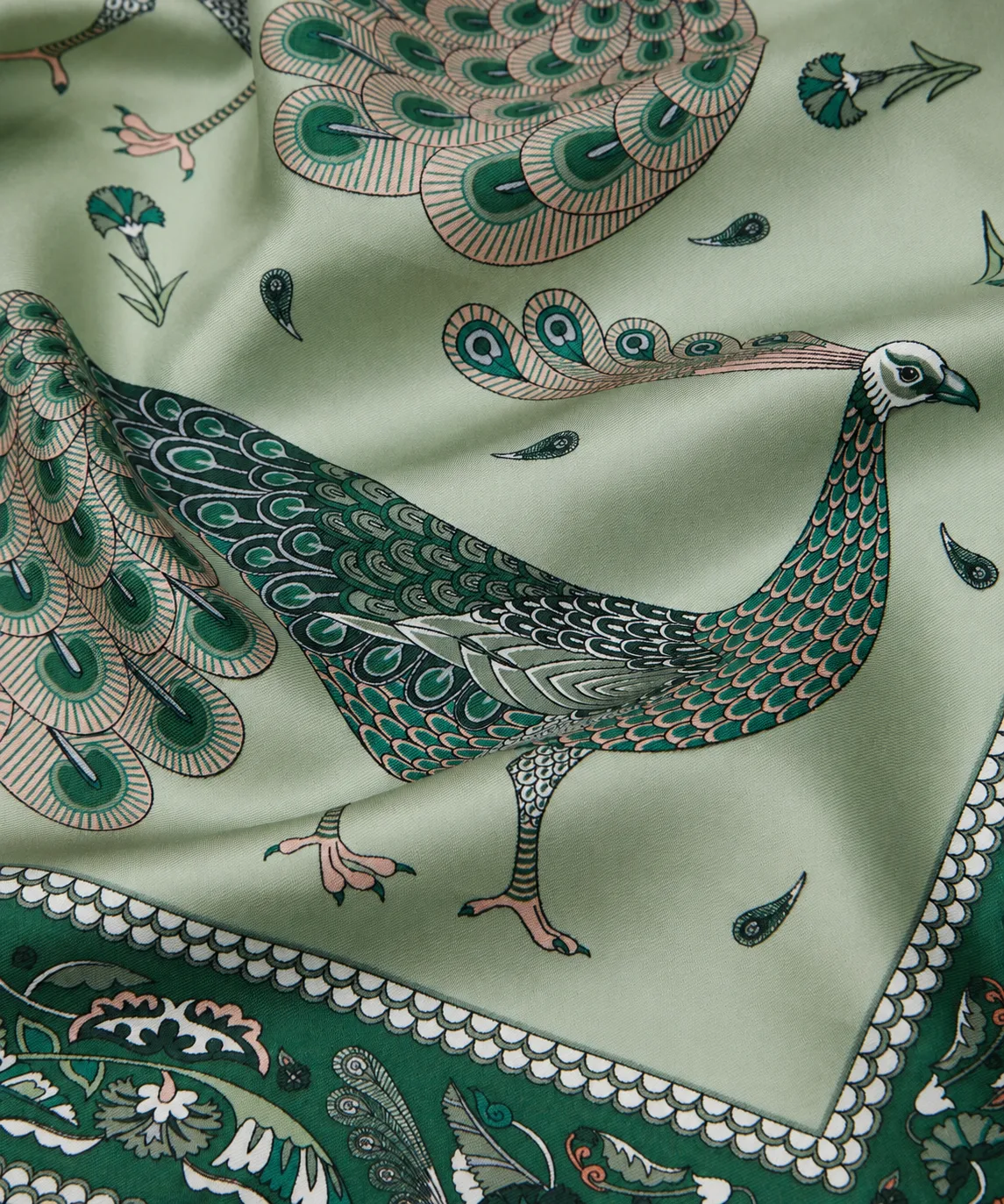 Multi-Print 43cm Square Silk Scarf detail view