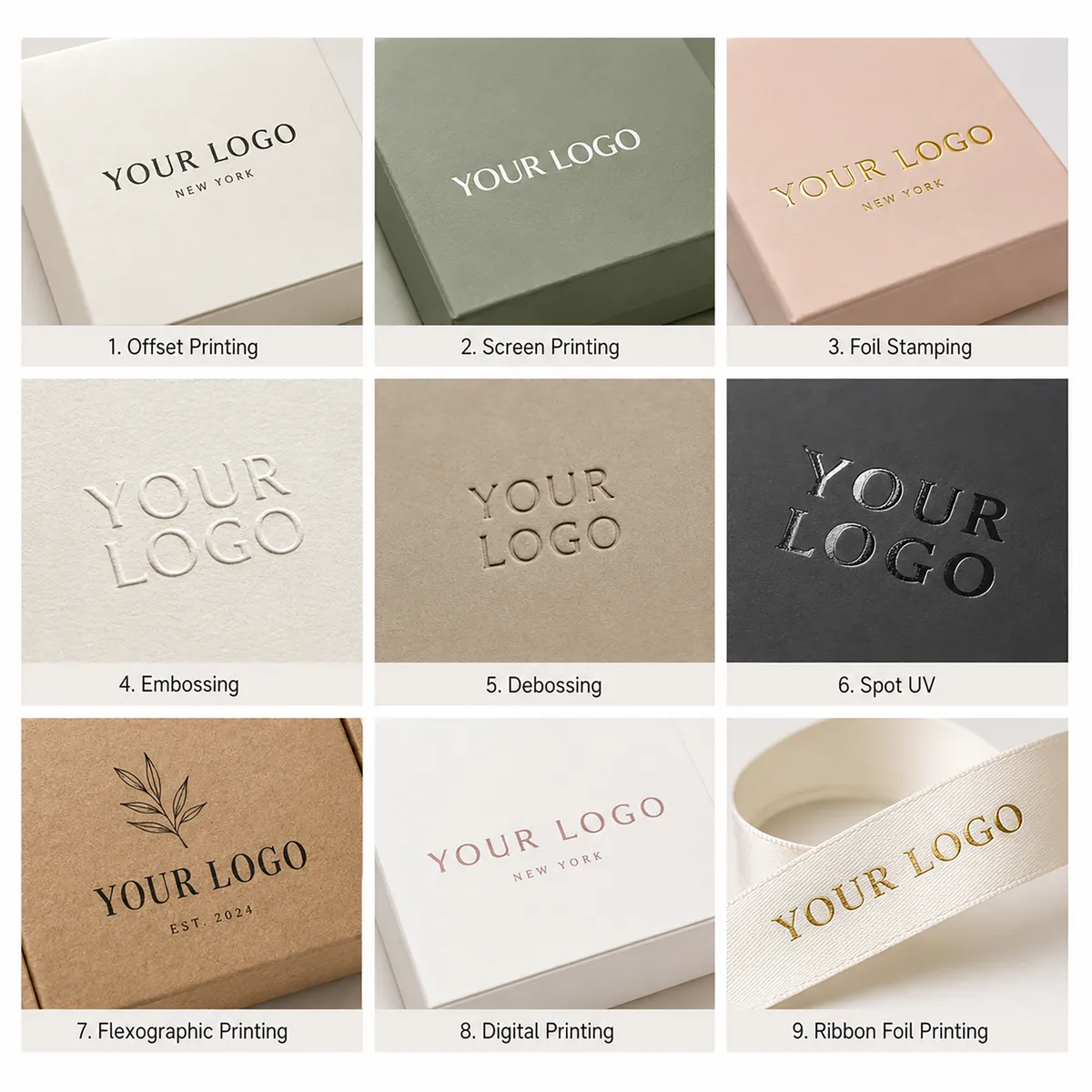 Logo sur packaging pour produits en soie personnalisés en marque privée